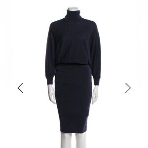 Acne Studios Blue Merino Wool Sweater Dress Small